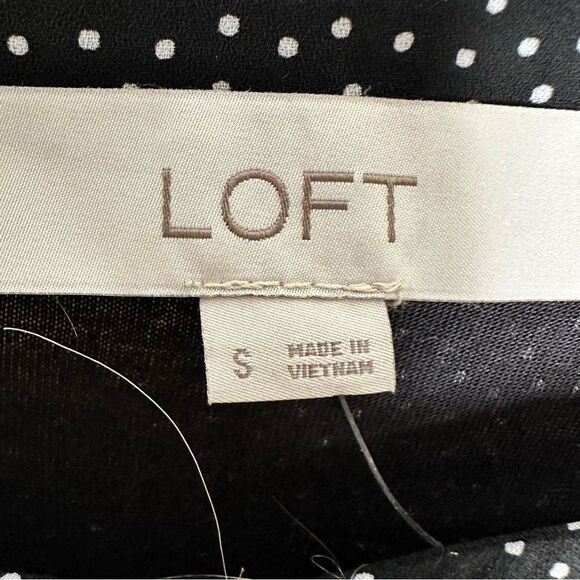 Loft small black & white polka dot top - Picture 5 of 6